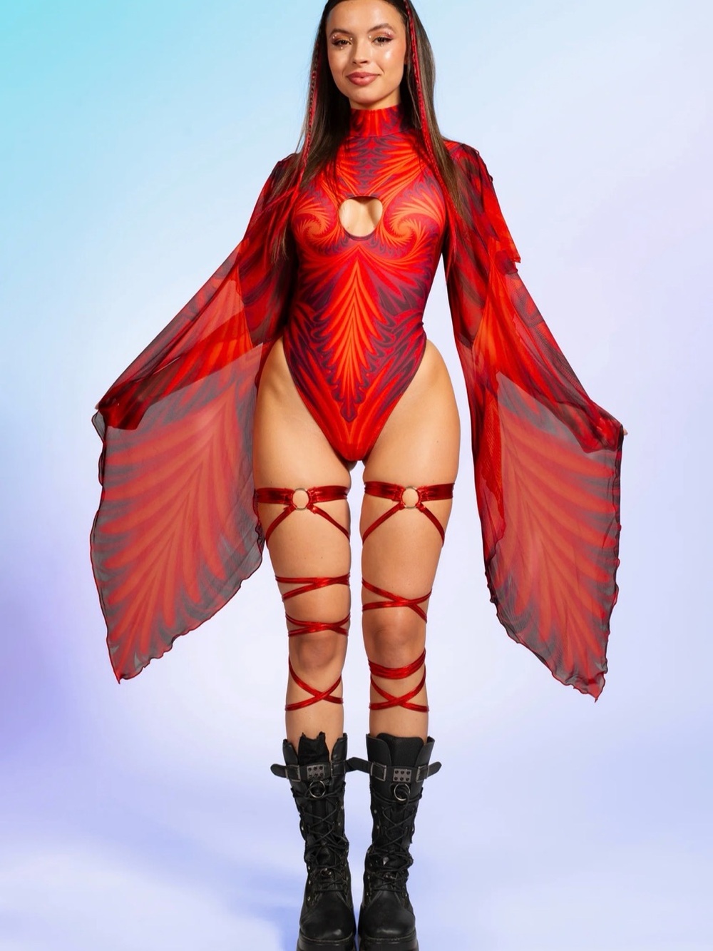 Candy Catz Psyverse Red Angel Bodysuit